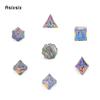 7 Pcs Colorful Double Swords Metal Dice Solid Polyhedral Dice Set Suitable for Role-Playing RPG  DND Pathfinder Board Game