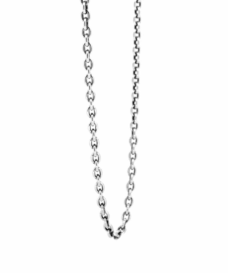 Medium Silver Chain Sterling Silver Direct Figaro 50cm [Lion Heart] Necklace, 0.2cm Wide, 925, Men's (with Pouch), Sale, Chain, (oxidized Finish)
