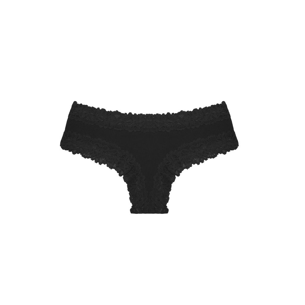 

FINETOO кружевные трусики для женщин сексуальные стринги нижнее белье женские трусики хлопковые трусики с цветочным принтом S чёрный