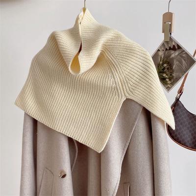 Winter New Style Woolen Pullover Neck Scarf for Women Korean Style Warm Fake Collar Knitted Versatile Neck Protector
