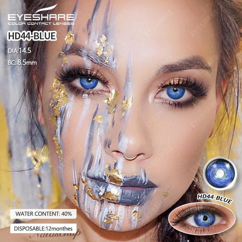 Eyeshare 1 paire de lentilles de contact Cosplay pour les yeux, lentilles multicolores Halloween, accessoires Anime, lentilles de couleur
