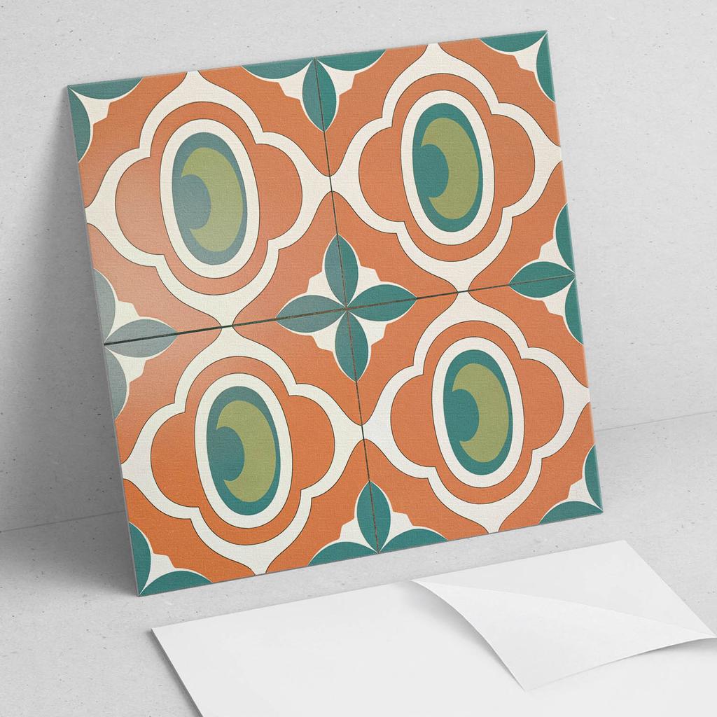 Paczka Kafelków Winylowych Z Motywem Do Kuchni Wzór Mozaiki Z Motywem Roślinnym 20X20X20 Cm