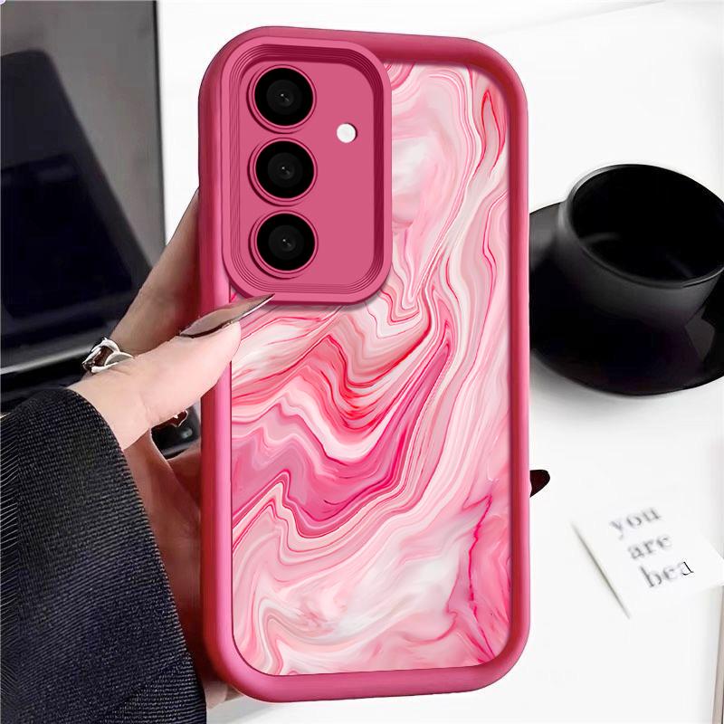 Husa de marmura colorata pentru Samsung S25 S24 S22 Ultra S23 S21 Fe A55 A54 A53 A52 A35 A15 A16 A06 Husa de protectie pentru lentile din silicon moale, rezistenta la socuri