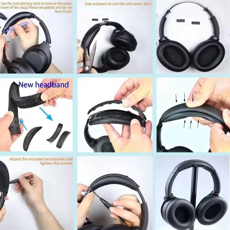 Replacement Headband Cushion For WH1000XM4 Headphones Headbeam Pad Soft Protein Leather Padding Comfortable Wear