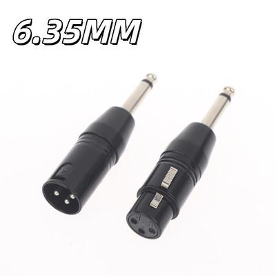 1/2Pcs Headphone Microphone Power Amplifier Guitar Adapter 6.35Mm Mono Male To Xlr 3Pin Female/Male Audio Plug Converter