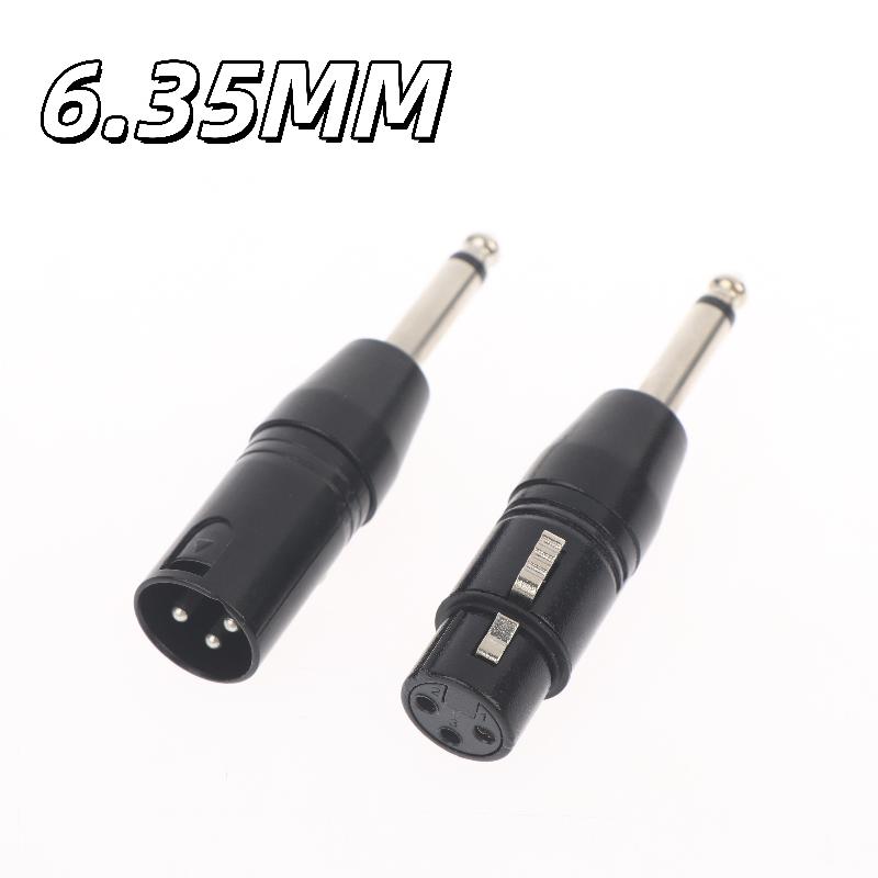 1/2Pcs Headphone Microphone Power Amplifier Guitar Adapter 6.35Mm Mono Male To Xlr 3Pin Female/Male Audio Plug Converter