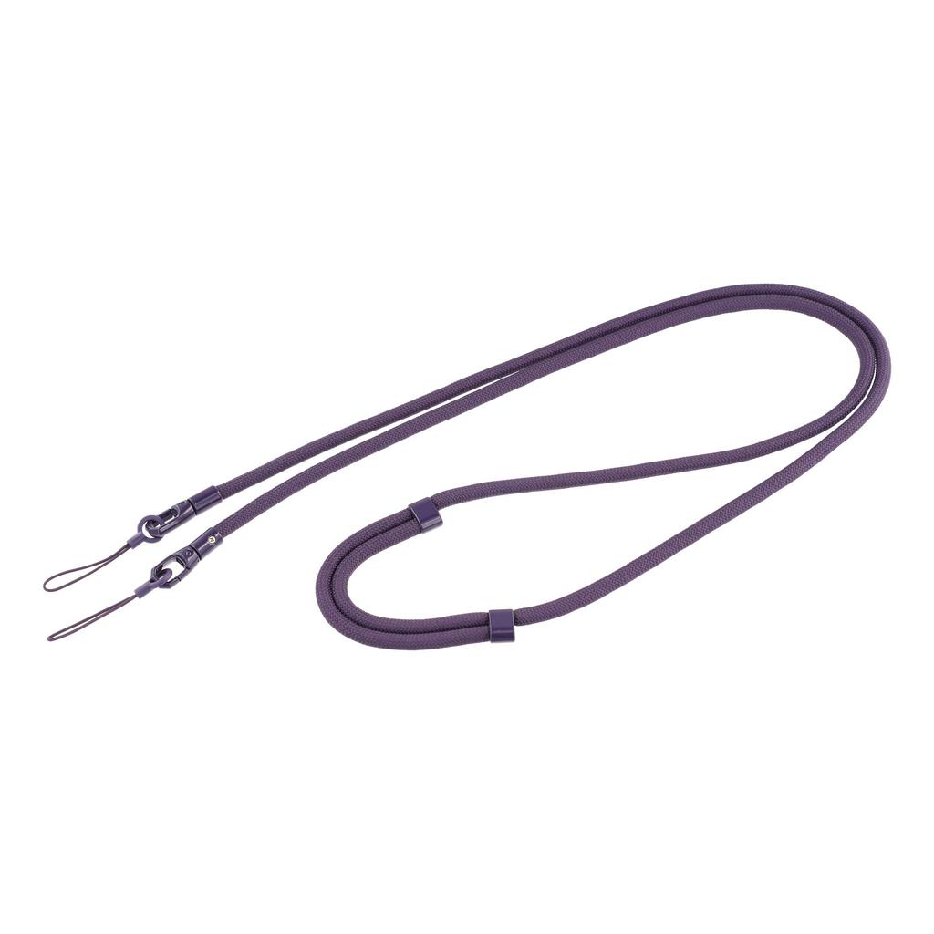 7MM Double Clasp Adjustable Lanyard Polyester Zinc Alloy Shoulder Strap for Dual-Hole Phone Cases