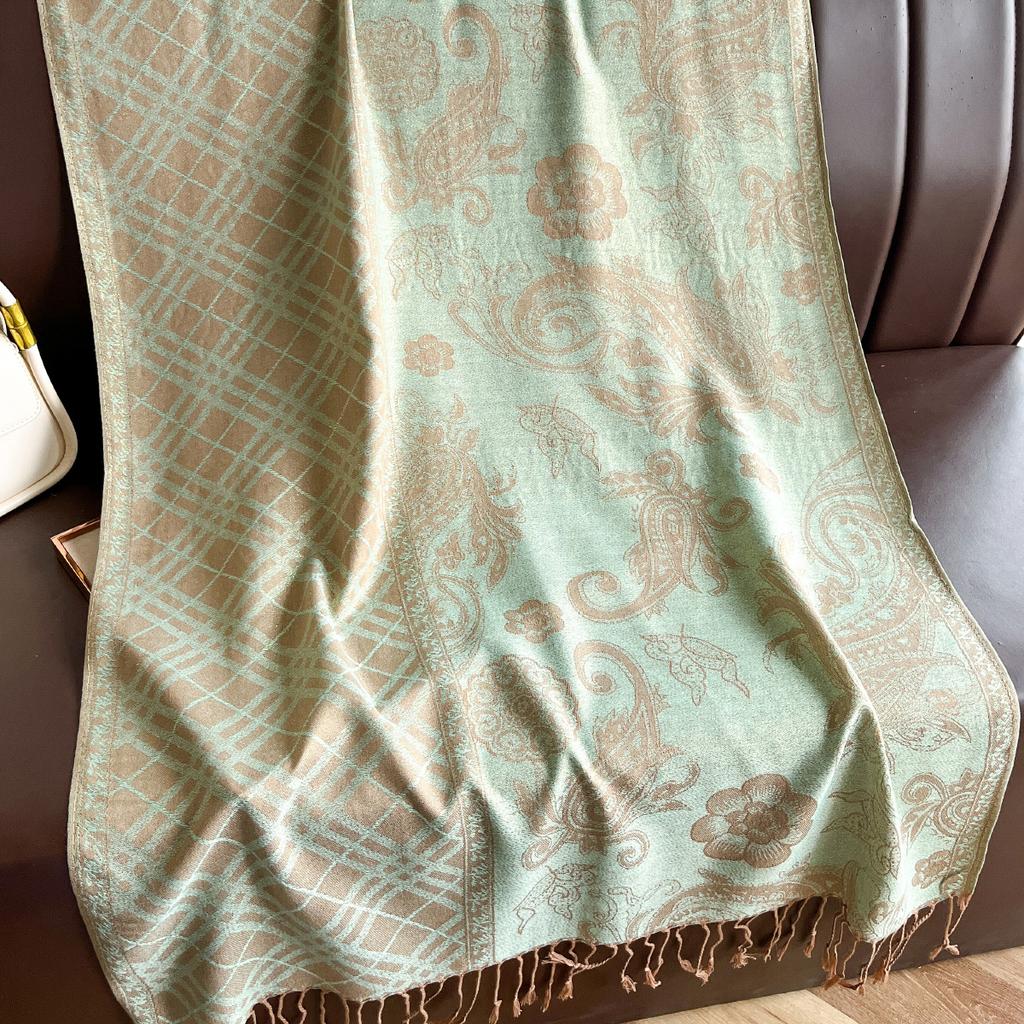 Sciarpa Paisley da Donna Sensazione Cashmere Scialli Pashmina Nappa Hijab Fasce per Capelli Femme Sciarpe Invernali Foulard Bufanda