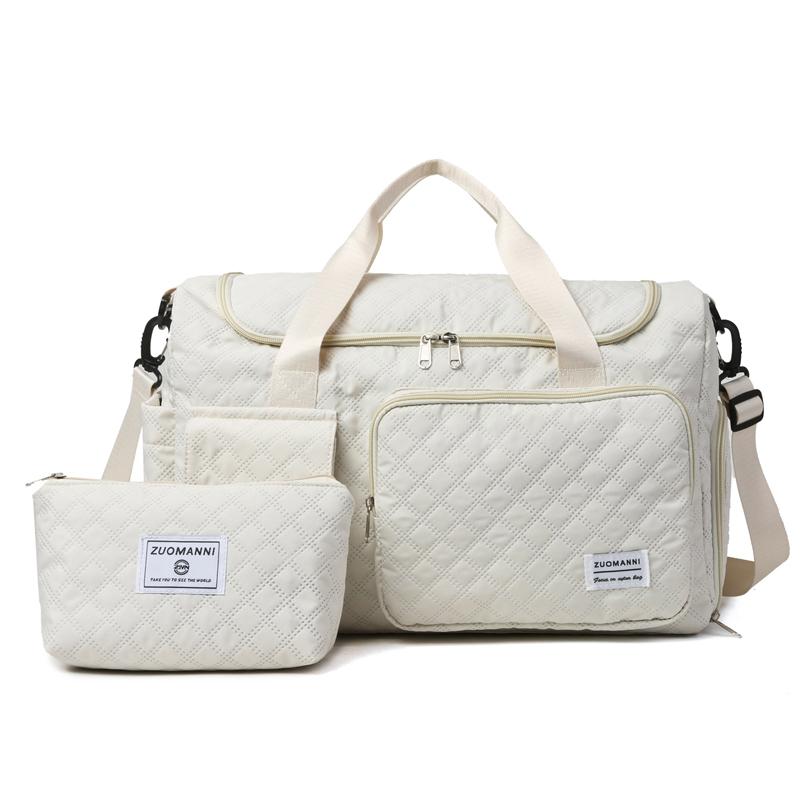 Large Capacity Diamond Standard Waterproof Oxford Travel Bag Functional Solid Partition Bag