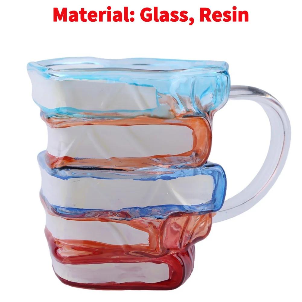 Bemalte Buch Tasse Neuheit 3D Bemalte Bücher Kaffeetasse Kreative Trinktasse Sammlung Geschenke für Literaturliebhaber