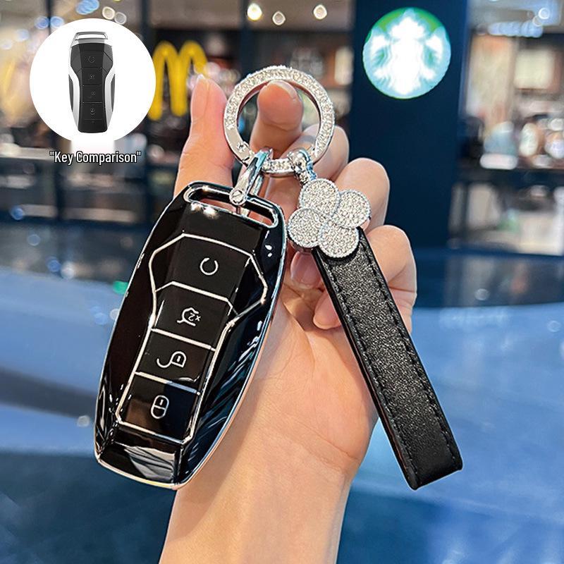 BYD Key Cover for Dolphin Song, Qin DMI, Han EV, Yuan Pro, Tang, Seal, GT, and Seagull - Summer Edition