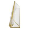 Porte-Affiches Acrylique à Bordures Dorées Présentoir Cadre Photo Porte-Papiers Transparent Présentoirs de Table pour Menus de Mariage Restaurants