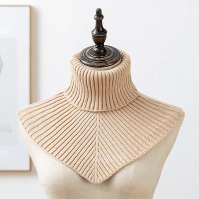 Fake Collar Elastic Reusable Solid Color Thickened Warm False Collar Versatile Decorative Scarf Daily Wear