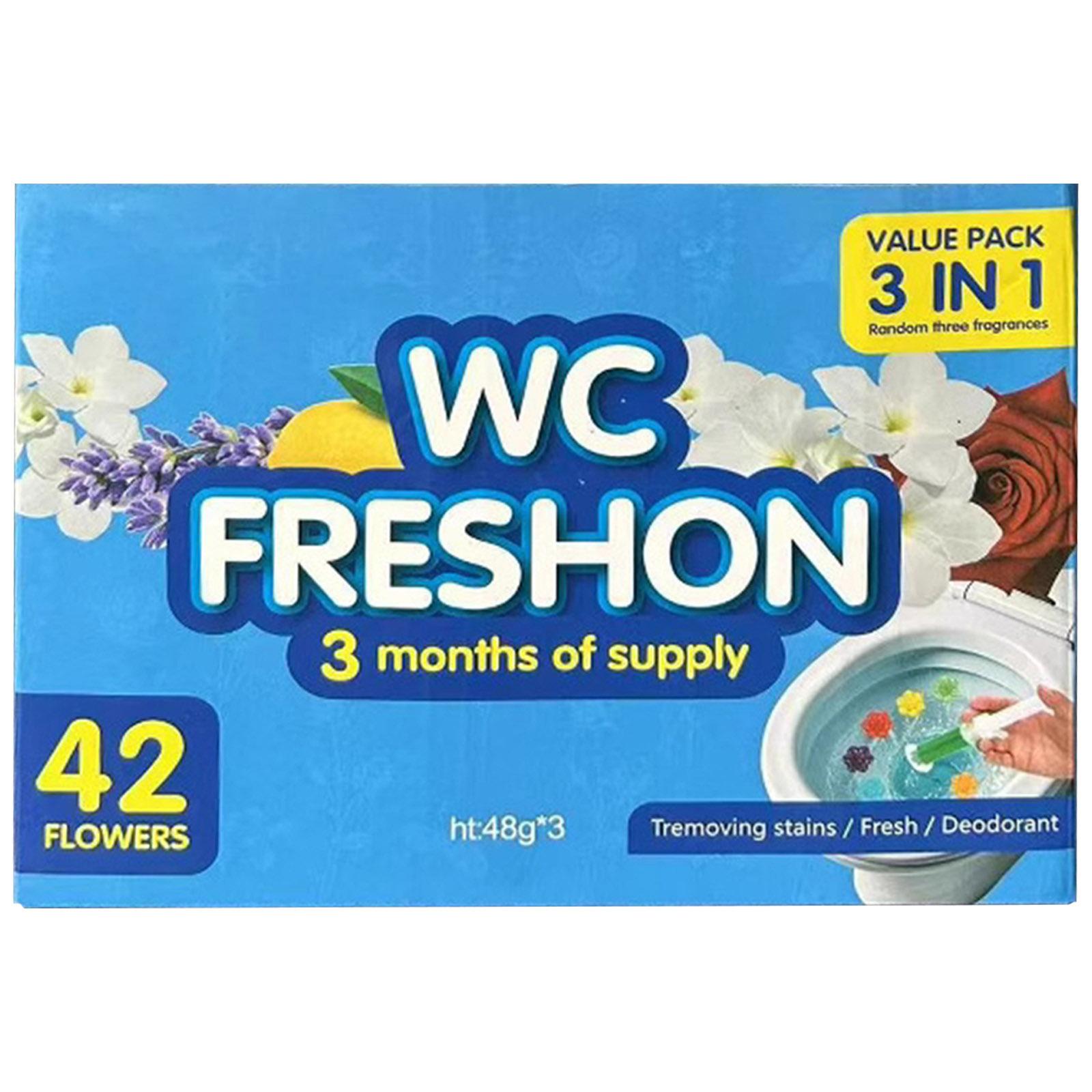 

Toilet Cleaning Gel Stamps, Toilet Cleaning Gels In Different Scents, And Long-lasting Floral Bathroom Fresheners To Keep Your Toilet Fresh And Clean. One Size