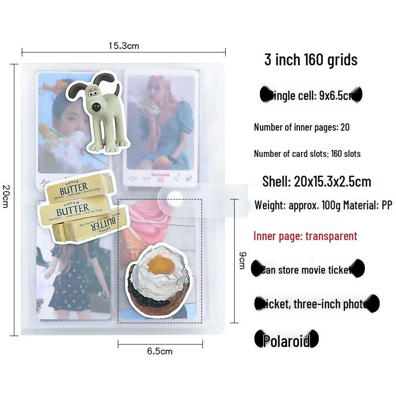 3-Zoll Polaroid Mini Transparentes Fotoalbum für Fotos, Tickets und Postkarten Scrapbook