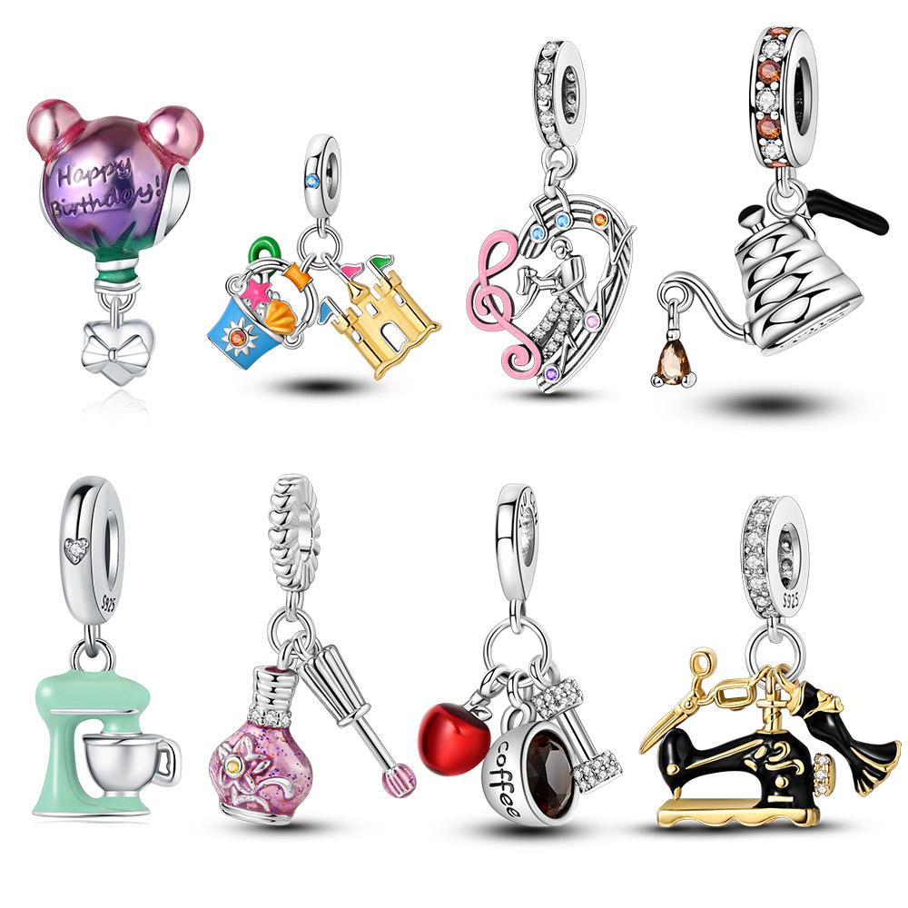 Copper Metal Daily Life sewing Machine Bead Component Charm Bead Component Compatible With Bracelet High Quality Fine Jewelry and Necklace Dangle