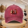 Mens Baseball Cap Christmas Style Horse Pattern Fashionable Casual Hat Adjustable for Spring and Autumn Outings Travel B