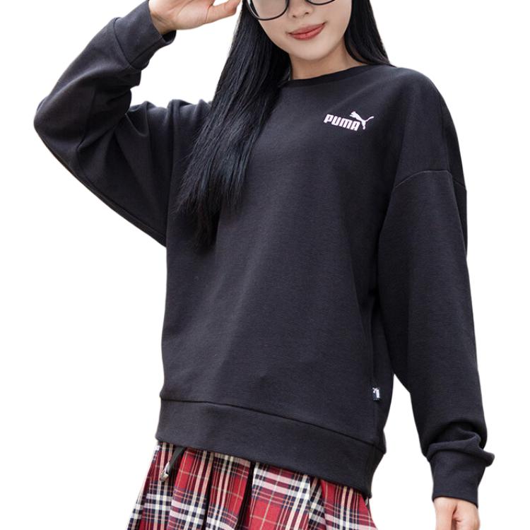 Puma Classics FW23 Brand Logo Printed Casual Pullover Sweatshirt Unisex Sweatshirt Black 678444-01