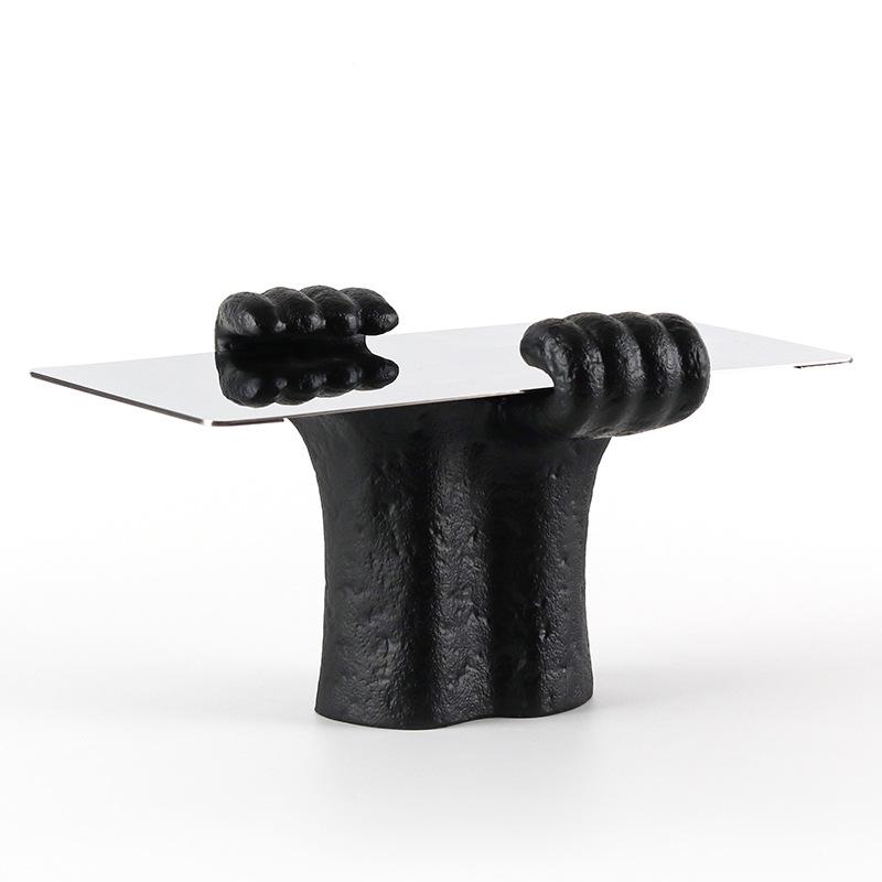 Modern Abstract Designer Hands Holding Tray, Living Room Coffee Table Model Room Soft Decoration Creative Storage Ornaments