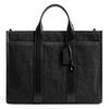 Denim With Refined Calfskin Tote Bag, Shopping Bag, Shoulder Bag, Handbag Large Men's Washed Black CAJ54-A0R