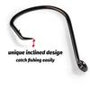 50pcs Octopus Fishing Hook High-carbon Steel Fishhooks Saltwater Bass Black Offset Octopus Sea Fishing Beak Bait Tackle Circle Hooks - Sharp Barbed