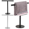 Stainless Steel Hand Towel Holder with Heavy Base T-Shape Towel Bar Rack Bath Towel Bar Stand for Bathroom Vanity Countertop