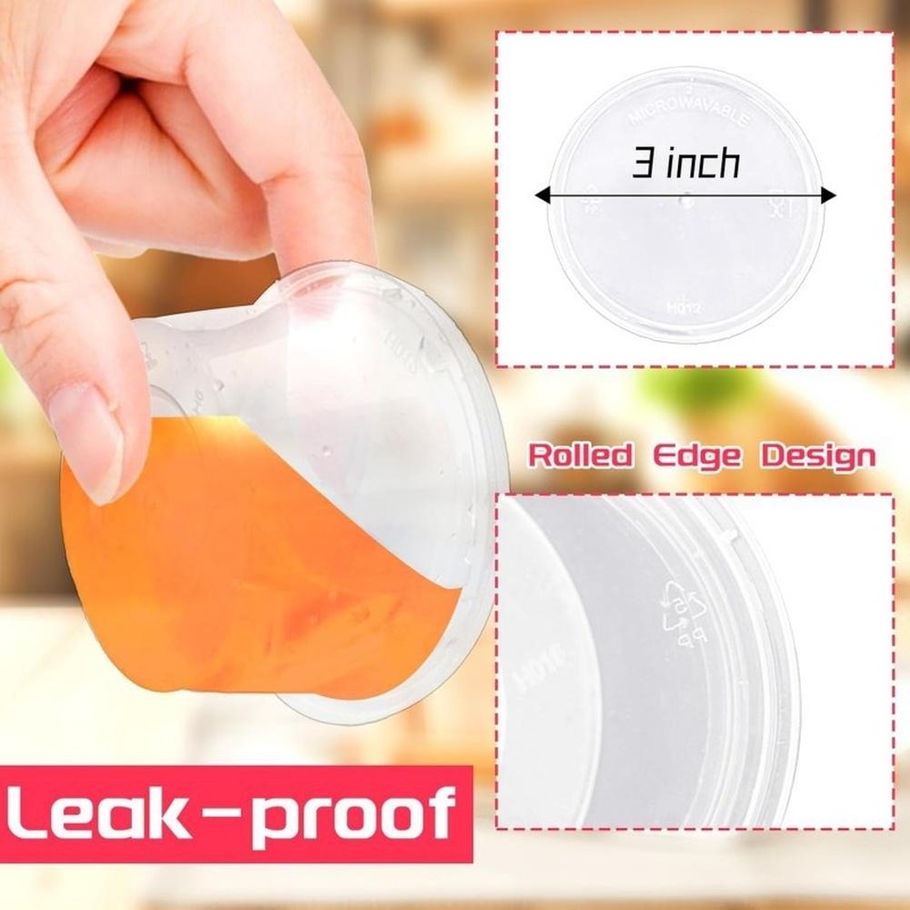 50 Pcs 4 Oz Clear PP Plastic Disposable Sauce Containers with Leak Proof Lids for Portion Control and Sauce Storage China Mainland