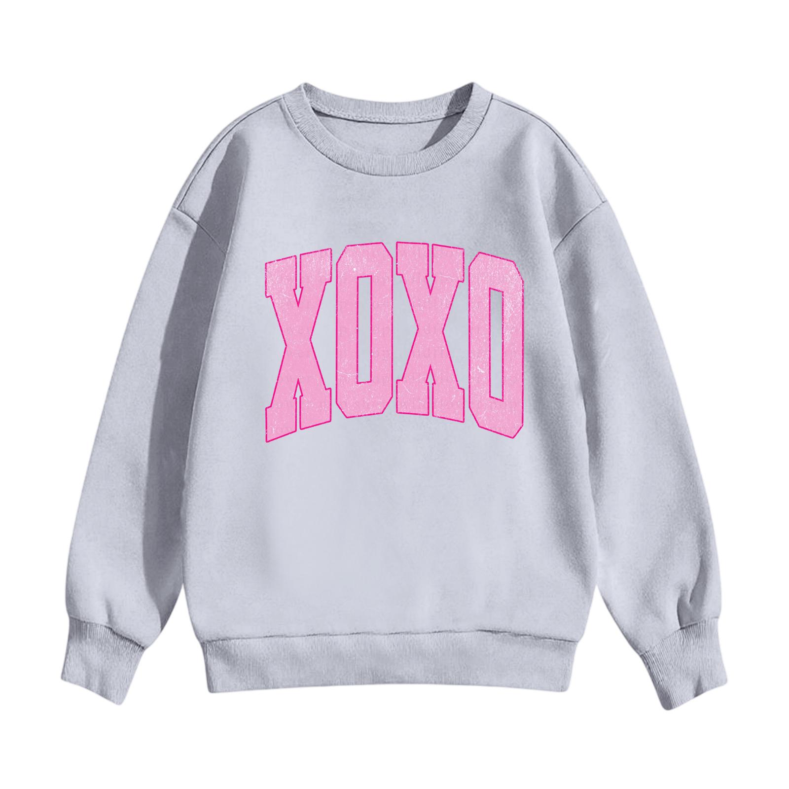 

Kids Pullover Sweatshirt Long Sleeve Casual Top with Printed Graphic Lettering Comfortable Fit for Everyday Wear and Outdoor Activities 150