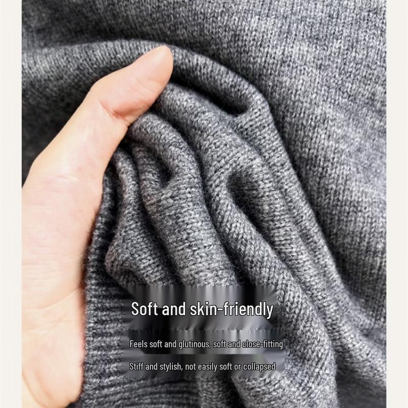Hengyuanxiang Men's Crew Neck Knitted Pullover