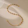 Gold Plated Stainless Steel Multi-Color Square CZ Anklet