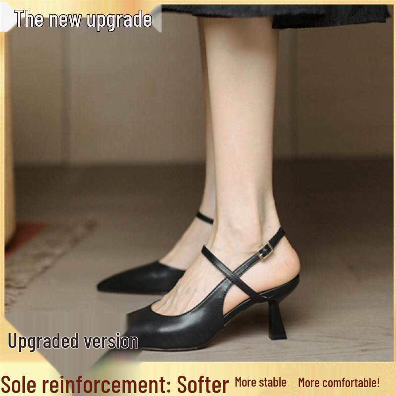 Nude Peep-Toe Stiletto Sandals for Women - Pointed Toe, Hollow Design, Bridesmaid Shoes for Summer and Autumn