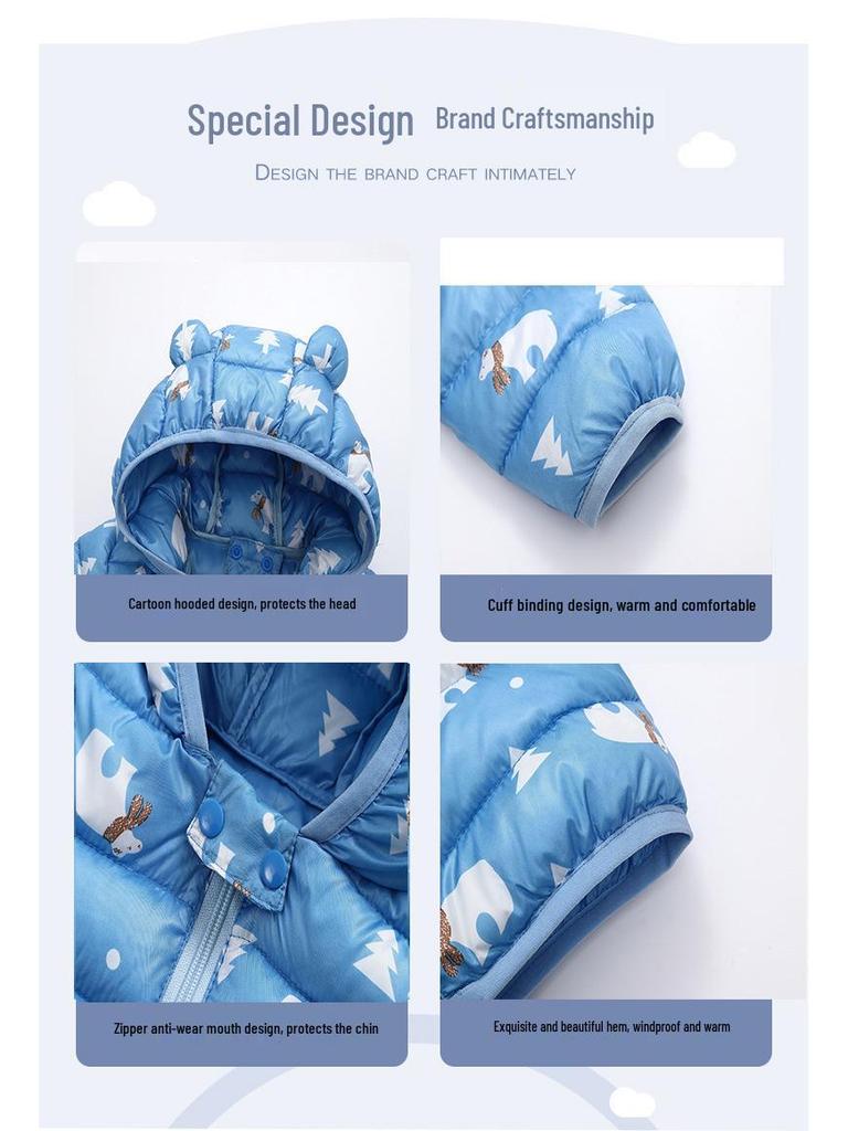 Lightweight Floral Cotton Jacket for Toddlers - Unisex Autumn & Winter Baby Coat