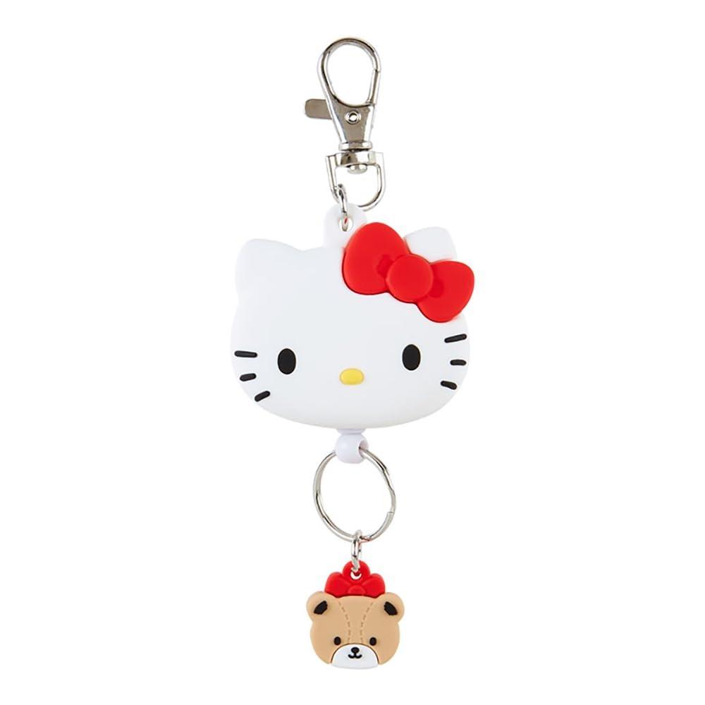 Sanrio Face-shaped Reel Keychain Hello Kitty Key Mascot 13 x 4.9 1.8cm Character 168645