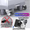 Mobile Base with 4 Twin Locking Wheels and 4/8 Strong Feet 44-66cm Furniture Dolly Adjustable Fridge Washing Machine Pedestal