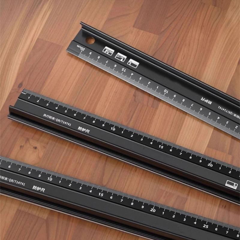 Aluminum Measuring Straightedge Precisions Crafted Aluminum Straight Rule Multifunctionl Aluminum Measuring Tool Clear Scale