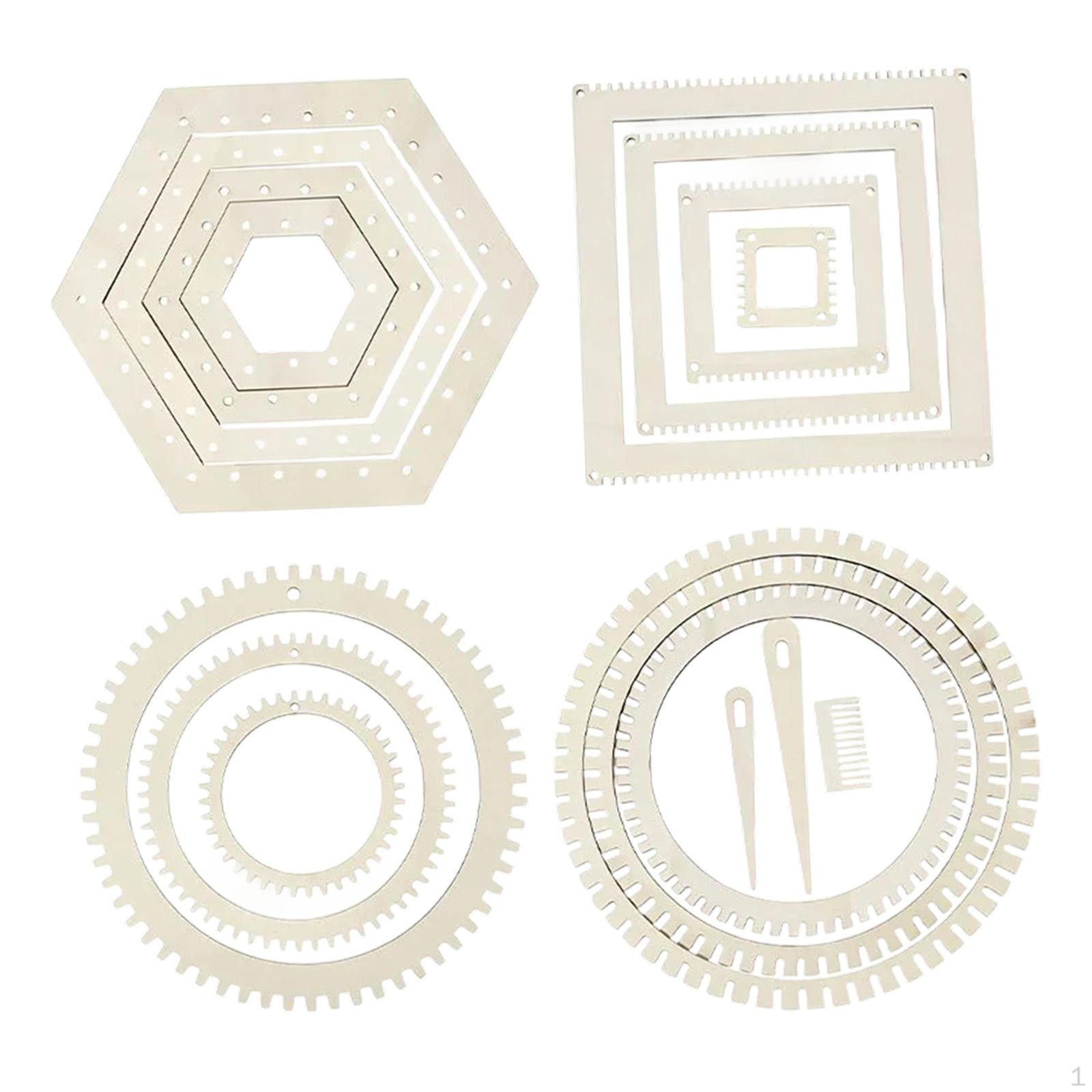 

14Pcs Wooden Weaving Looms Supplies for Beginners Knitting Frame Hanging Decor Arts