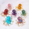 Natural Crystal Gravel Miniature Octopus Statue Chinese Lucky Feng Shui Ornament Resin Squid Home Tabletop Landscape Ornaments