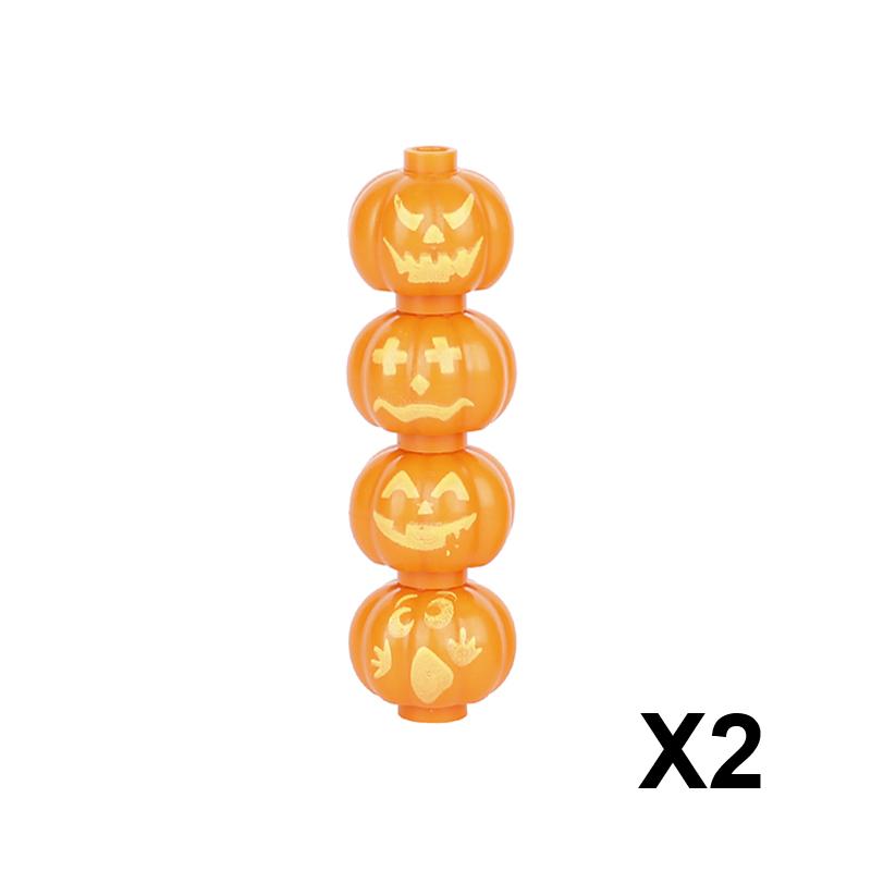 Halloween Decorative MOC Building Blocks Pumpkin Carriage Tombstone Skeleton Flame Horse Accessories Elf House Bricks Toys Gifts