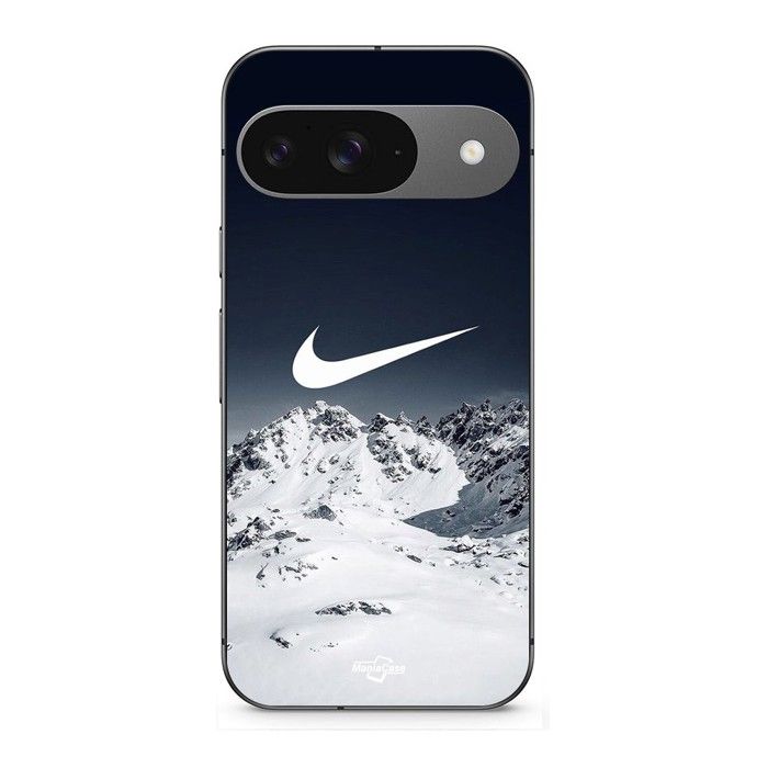 Coque pour Google Pixel 9 nike logo mountain fly noir
