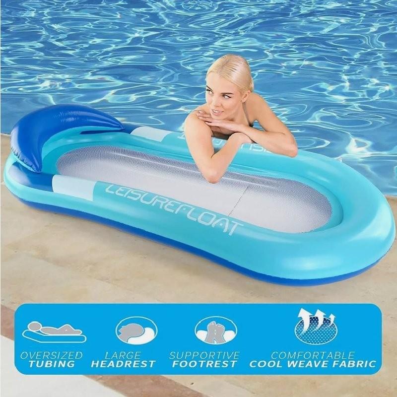 Wholesale Inflatable Floating Lounge Bed With Backrest Comfortable Adult Pool Sofa