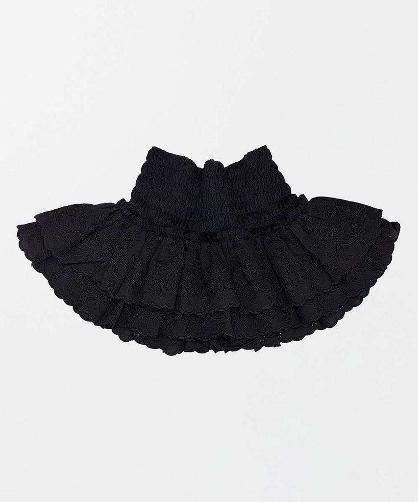 SCULPTOR Eyelet Tutu Mini Skort Black