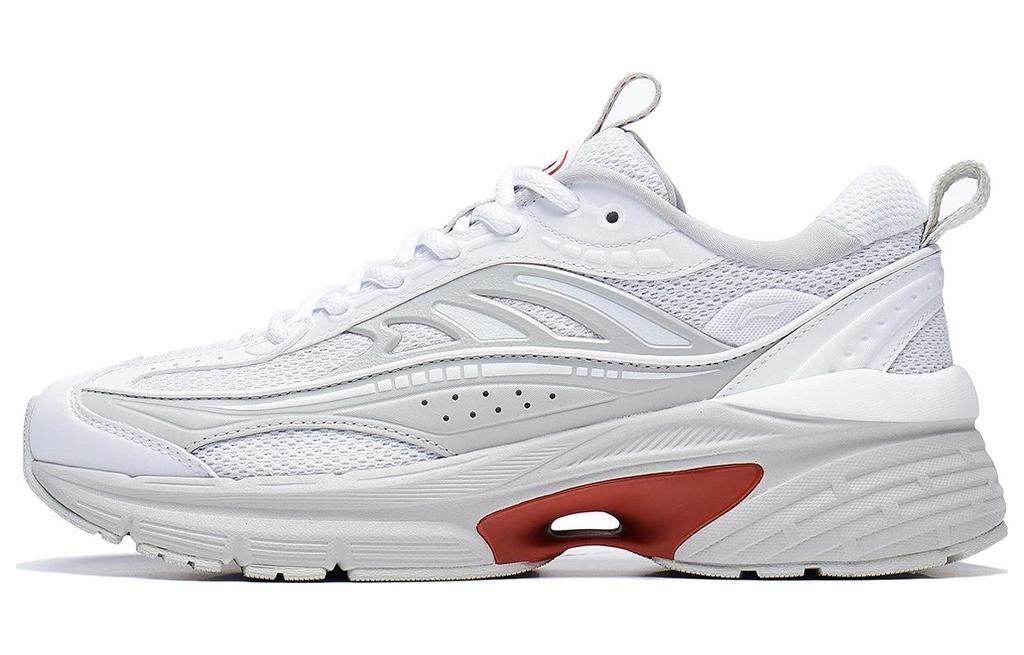 Li Ning Comet LITE Slip Resistant Abrasion Resistant Low top Casual Shoes Women's White Red AGCT236-3