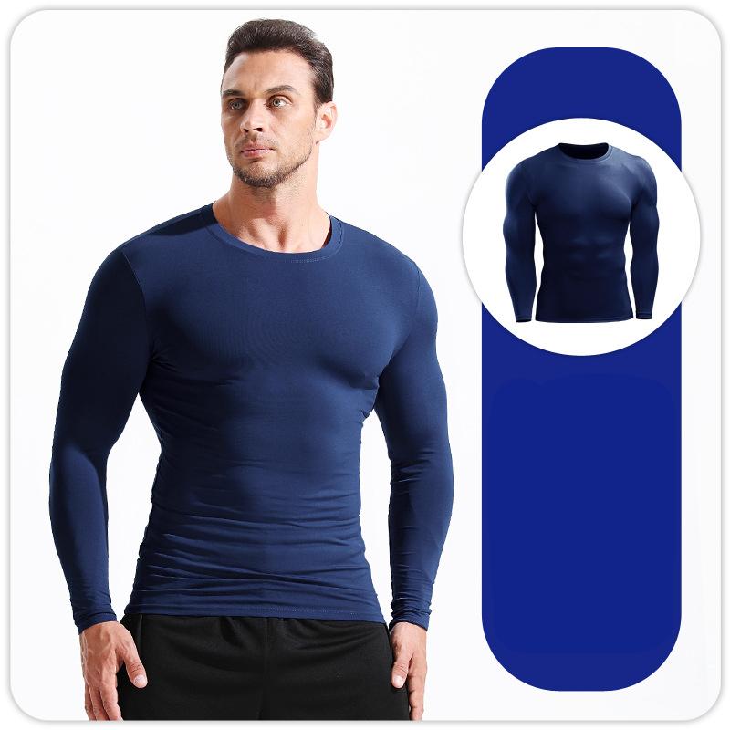 Herre treningsskjorter Basketball Sportsklær Løping Yoga Langermet T-skjorte Undertrøye Sykling Treningstopp S M L XL 2XL 3XL