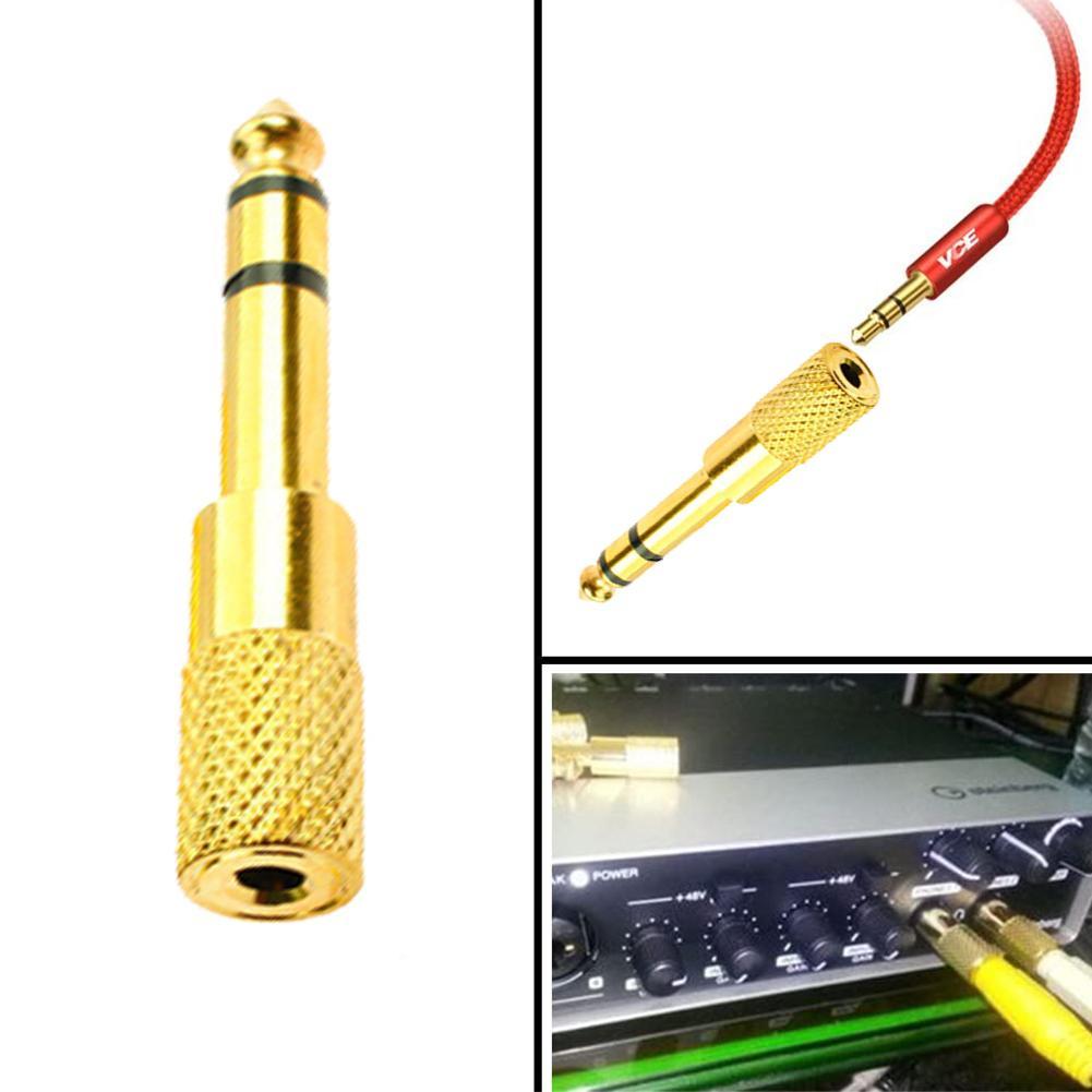 6.5mm Female to 3.5mm Male Jack 3.5 Female to 6.35mm Male Plug Mono Audio Microphone Adapter Converter Aux Cable for Stereo AUX