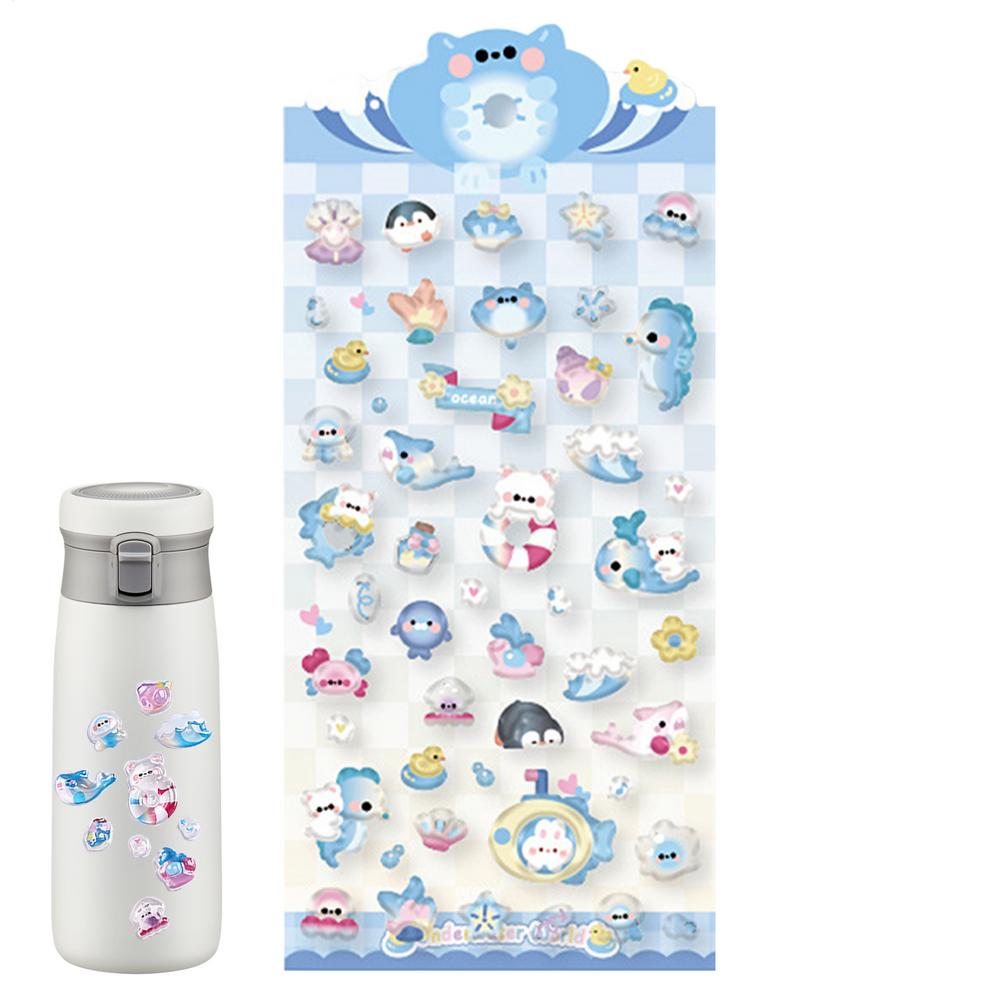 Cute Animal Stickers 3D 50 Pieces Cute Tiny Decals Scrapbook Animal Stickers For Toddler Preschool School Notebooks Pencil Cases