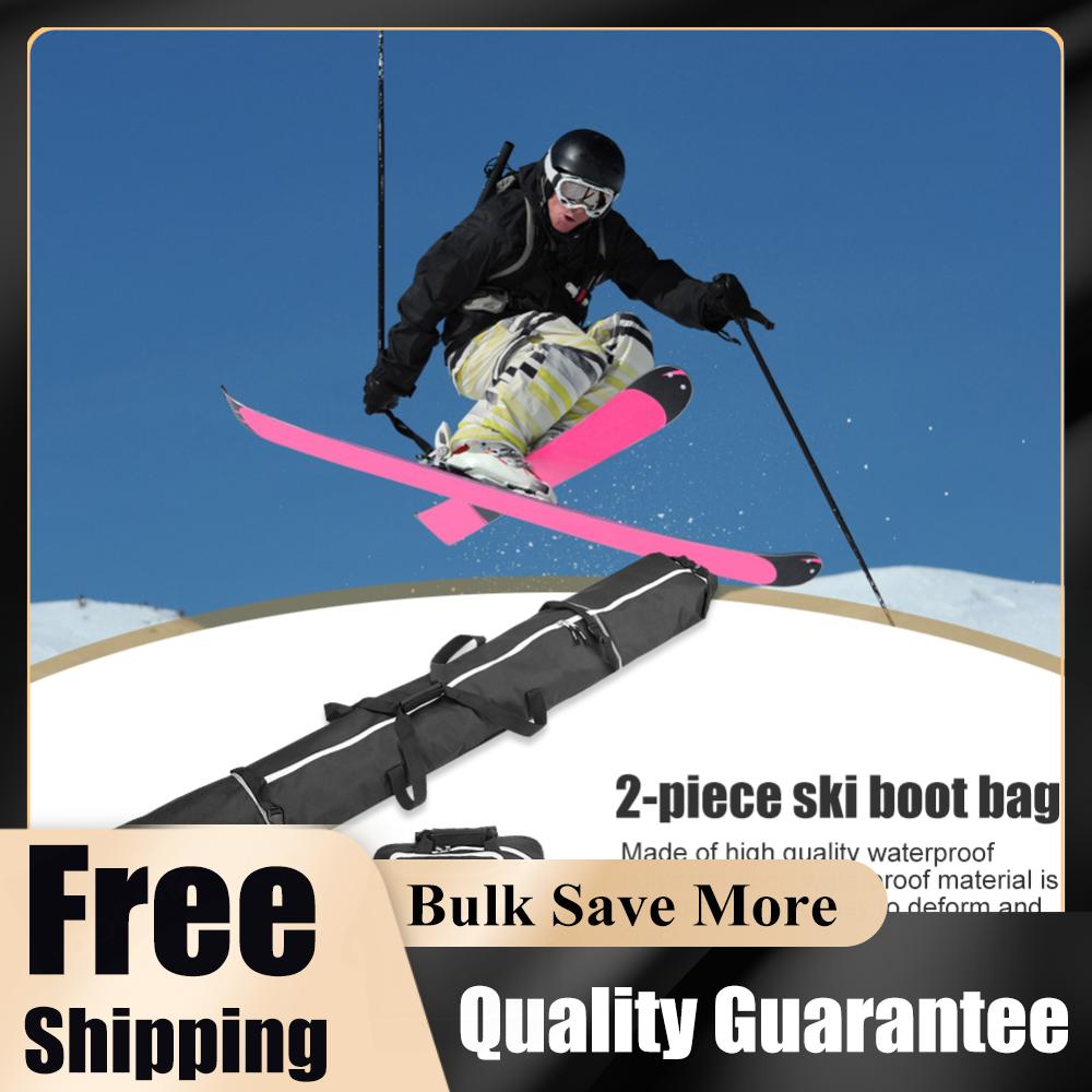 2 Pcs Ski Set Waterproof Ski Bag & Boot Bag Set Padded Ski Duffle Bag & Boot Tote Set Ski Carrier Bag & Boot Pouch for Men Women