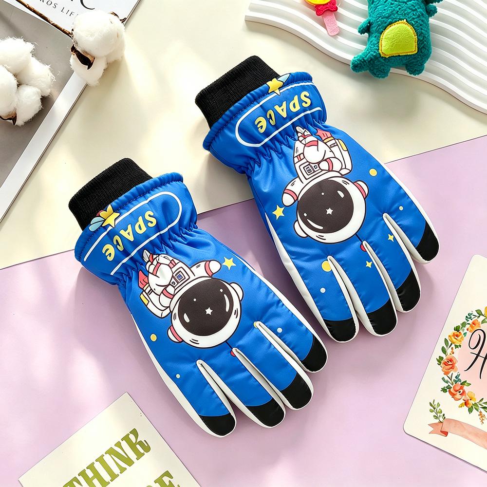 Kids' Winter Ski Gloves: Waterproof, Windproof, Thick Fleece-Lined for Boys & Girls Snow Play, Cycling, and Outdoor Activities