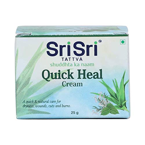 Sri Sri Tattva Quick Heal Cream 25g X Pack of 3 | Herbal Skin Moisturizer & Soothing Balm for Daily Care