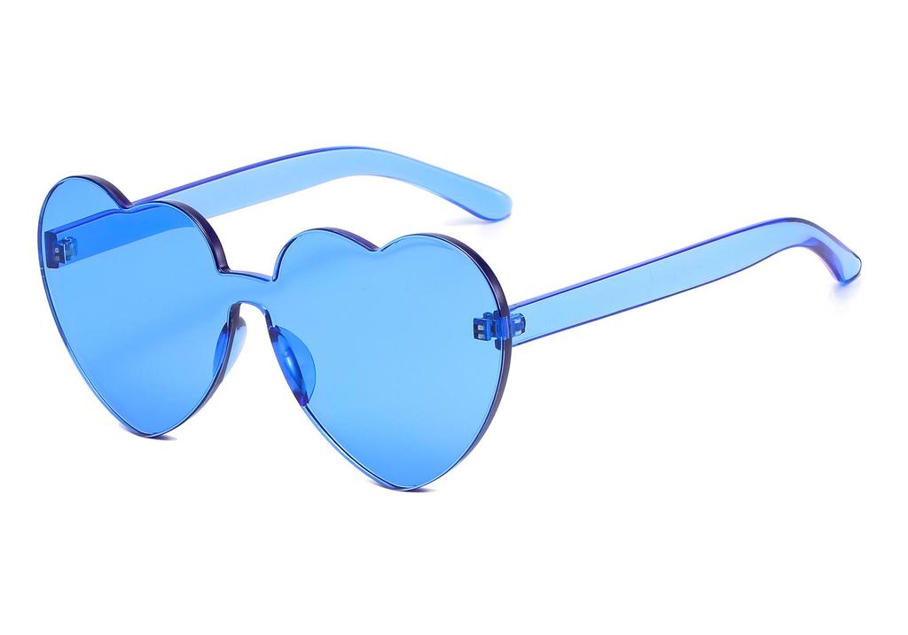 Heart-Shaped Frameless Peach Sunglasses: Perfect for Pool, Picnic, and Party