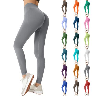 Women's Fashion Yoga Pants Peach Hip No Embarrassment Line Tight Pants Sports High Elastic Base Fitness Yoga Pants